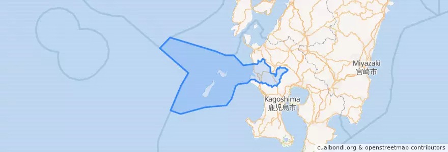 Mapa de ubicacion de 薩摩川内市.