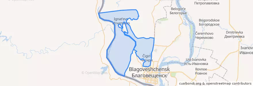 Mapa de ubicacion de Чигиринский сельсовет.