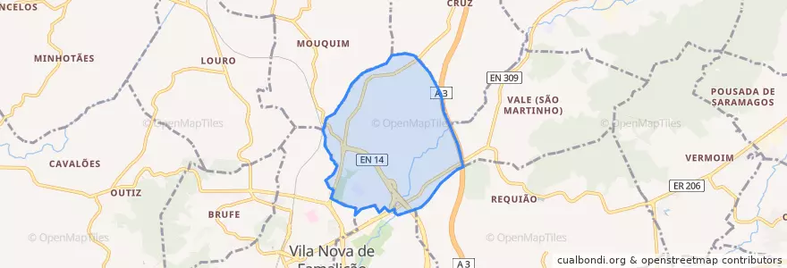 Mapa de ubicacion de Gavião.