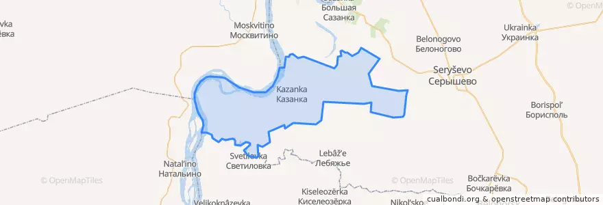 Mapa de ubicacion de Казанский сельсовет.