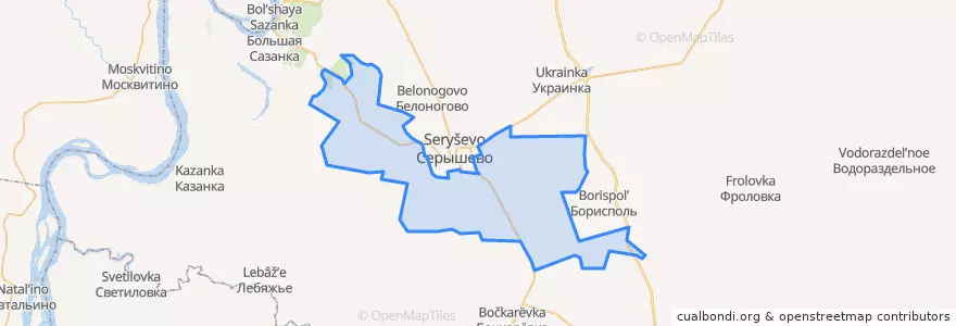 Mapa de ubicacion de Полянский сельсовет.
