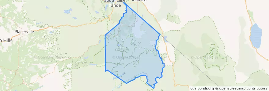 Mapa de ubicacion de Alpine County.