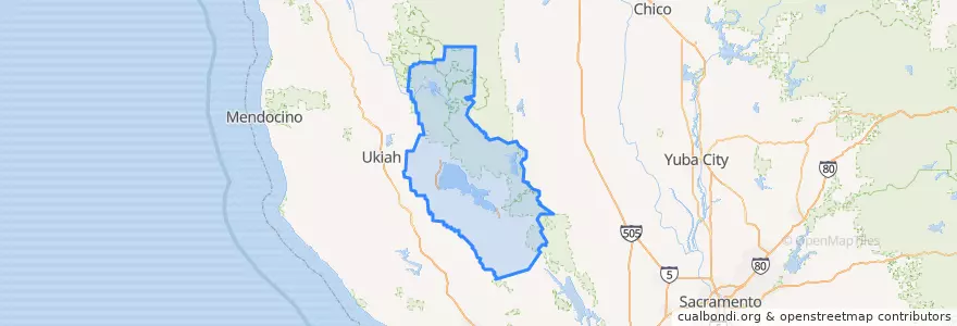 Mapa de ubicacion de Lake County.