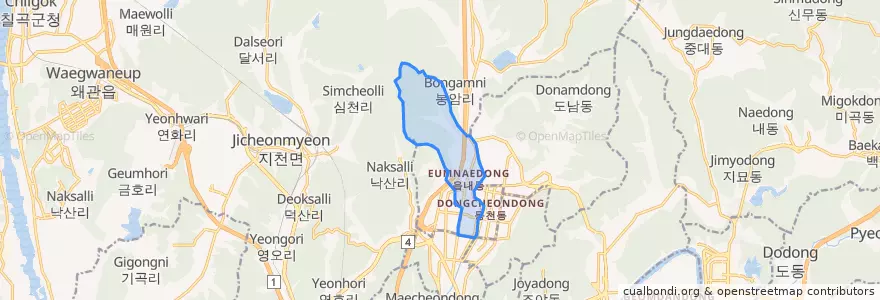 Mapa de ubicacion de 읍내동.