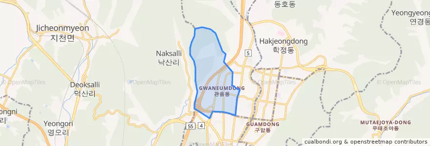 Mapa de ubicacion de Gwaneum-dong.