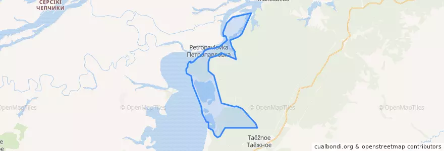 Mapa de ubicacion de сельское поселение Село Петропавловка.