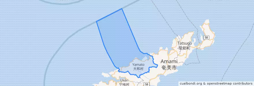 Mapa de ubicacion de 大和村.