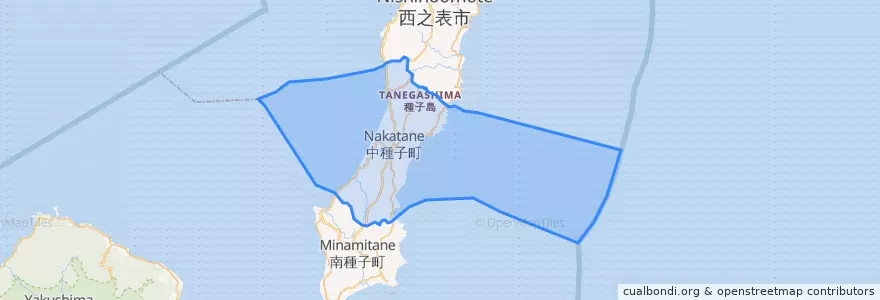 Mapa de ubicacion de 中種子町.