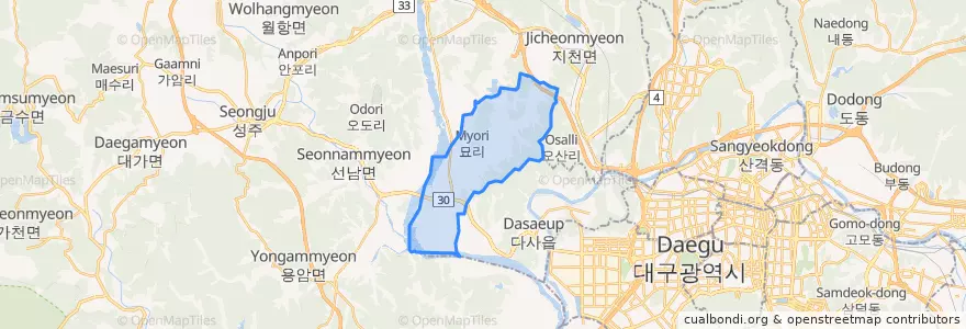 Mapa de ubicacion de Habin-myeon.