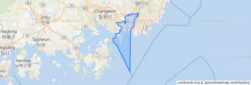 Mapa de ubicacion de Gangseo-gu.