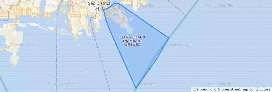 Mapa de ubicacion de 影島区.