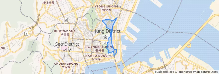 Mapa de ubicacion de 동광동.