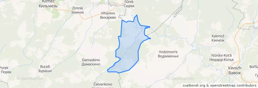 Mapa de ubicacion de Моторское сельское поселение.