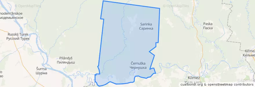 Mapa de ubicacion de Чернушское сельское поселение.