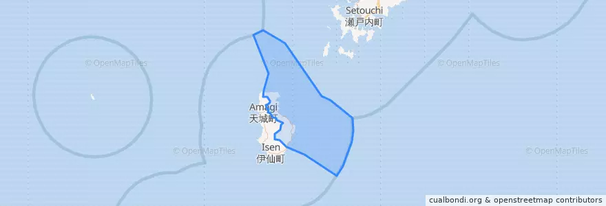 Mapa de ubicacion de 徳之島町.