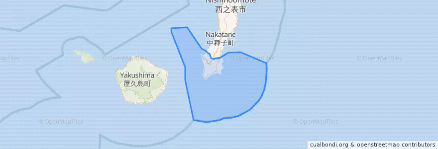 Mapa de ubicacion de 南種子町.