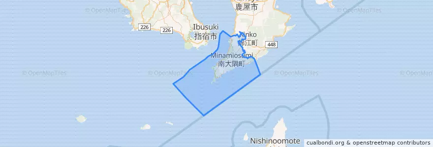 Mapa de ubicacion de 南大隅町.