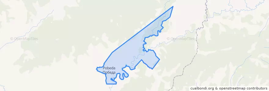 Mapa de ubicacion de Побединское сельское поселение.