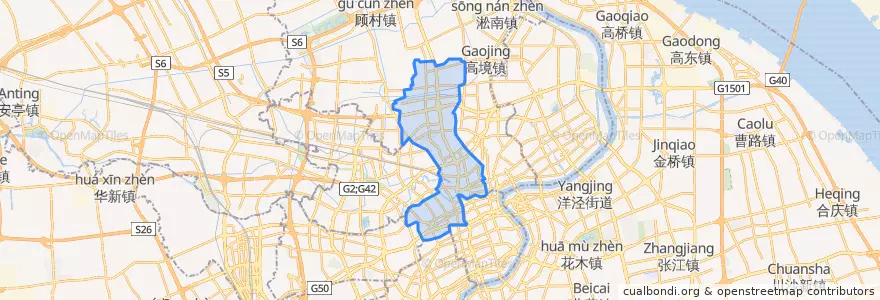 Mapa de ubicacion de Distretto di Jing'an.