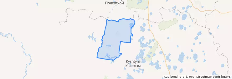 Mapa de ubicacion de Верхнеуфалейский городской округ.