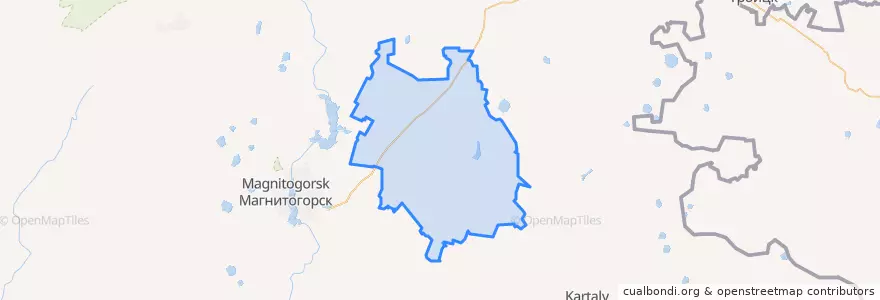 Mapa de ubicacion de Нагайбакский район.