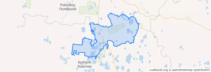 Mapa de ubicacion de Каслинский район.
