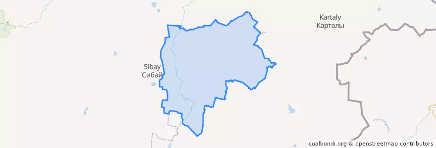 Mapa de ubicacion de Кизильский район.