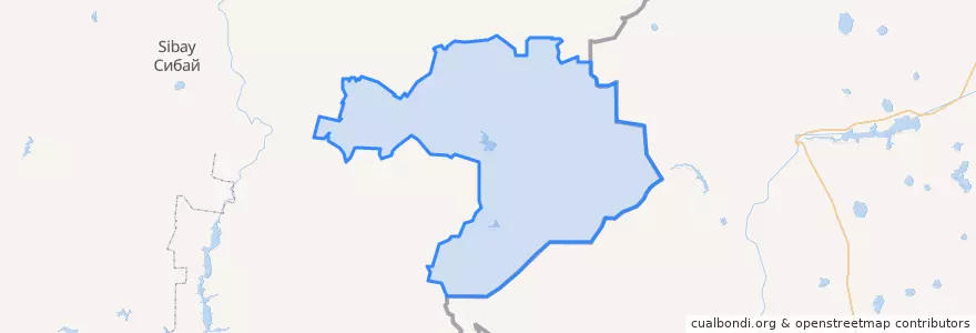 Mapa de ubicacion de Брединский район.