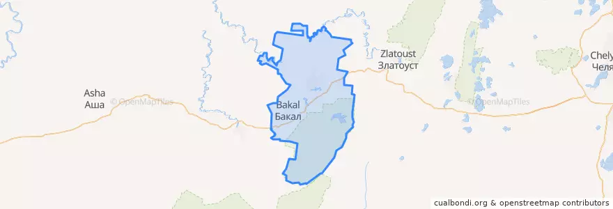 Mapa de ubicacion de Саткинский район.