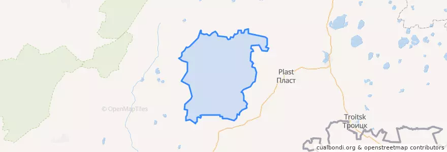Mapa de ubicacion de Уйский район.
