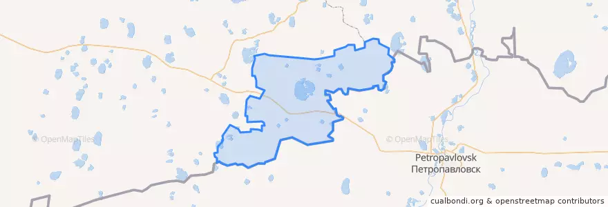 Mapa de ubicacion de Петуховский район.