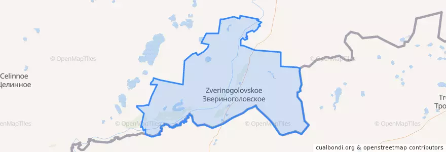 Mapa de ubicacion de Звериноголовский район.