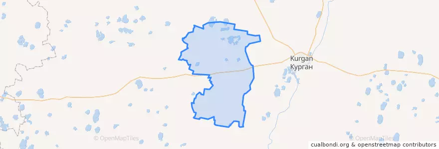 Mapa de ubicacion de Юргамышский район.