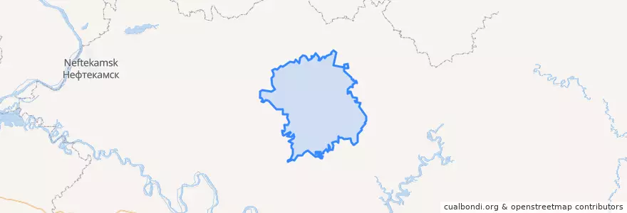 Mapa de ubicacion de Балтачевский район.