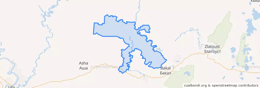 Mapa de ubicacion de Салаватский район.