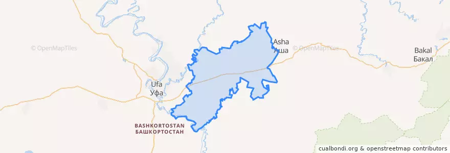 Mapa de ubicacion de Иглинский район.