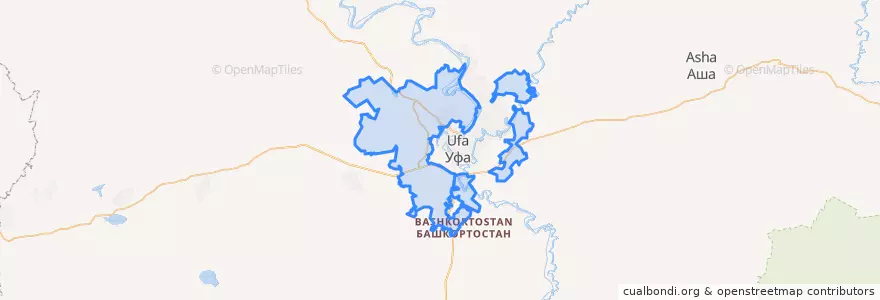 Mapa de ubicacion de Уфимский район.