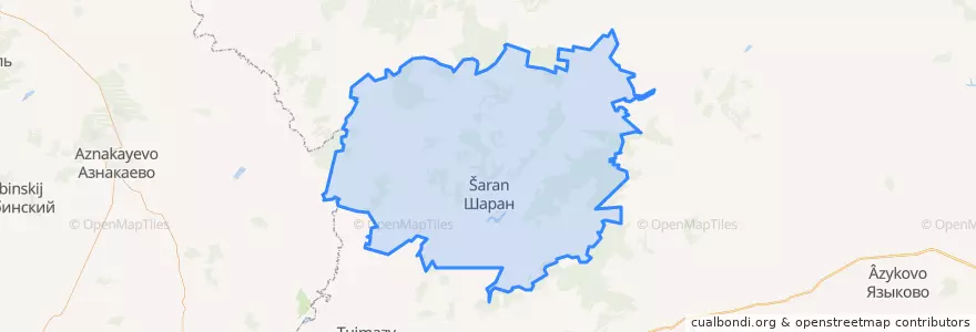 Mapa de ubicacion de Шаранский район.