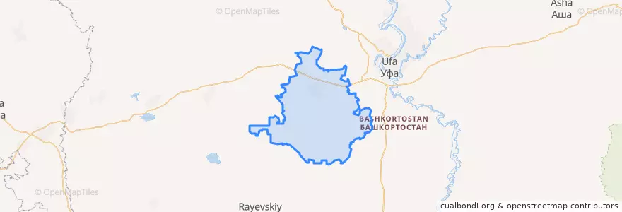 Mapa de ubicacion de Чишминский район.