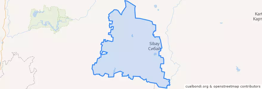 Mapa de ubicacion de Баймакский район.