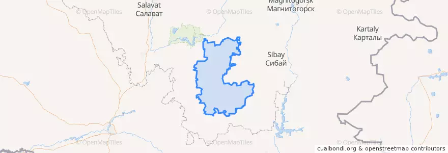 Mapa de ubicacion de Зилаирский район.