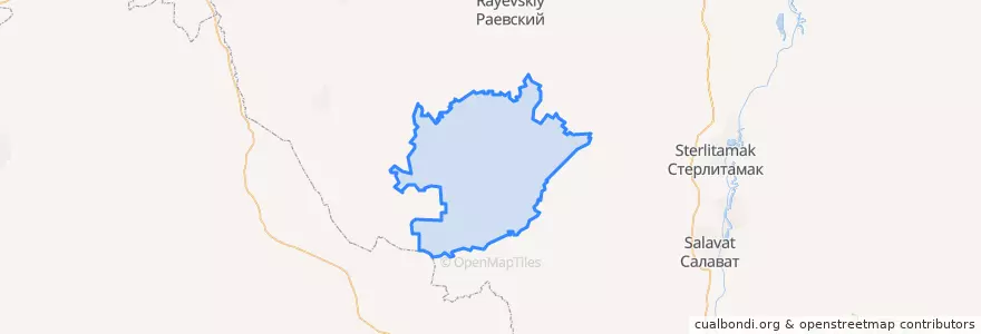 Mapa de ubicacion de Миякинский район.