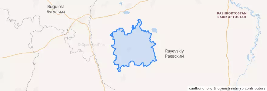 Mapa de ubicacion de Белебеевский район.