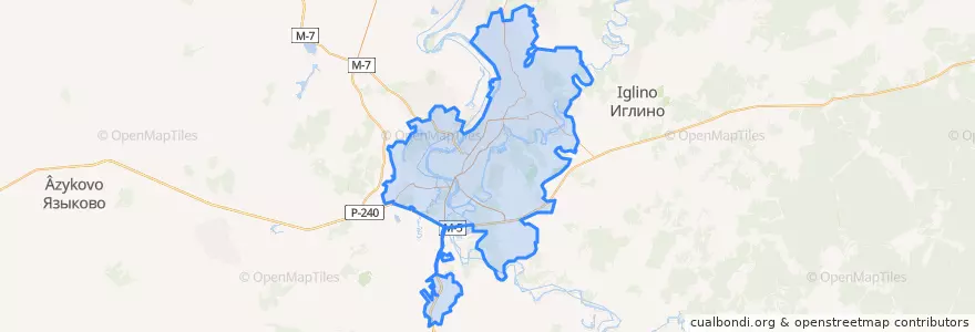 Mapa de ubicacion de городской округ Уфа.