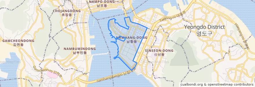 Mapa de ubicacion de 남항동.