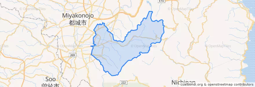 Mapa de ubicacion de 三股町.