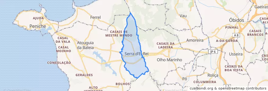 Mapa de ubicacion de Serra d'El-Rei.
