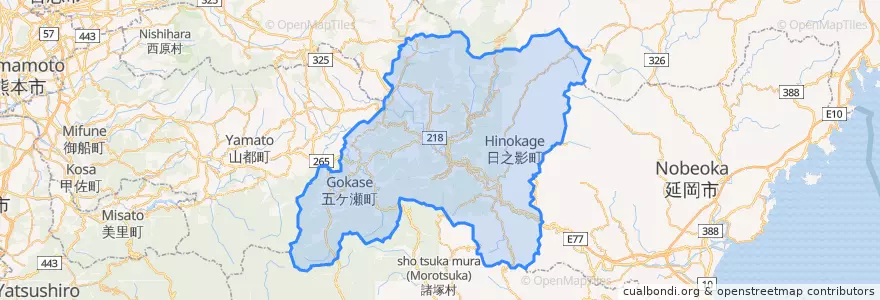 Mapa de ubicacion de Nishi-Usuki County.