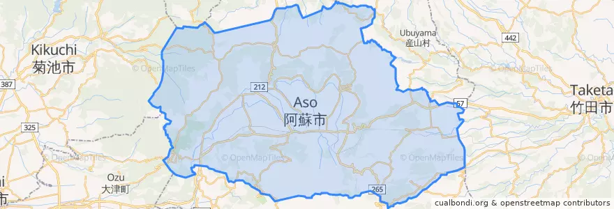 Mapa de ubicacion de Aso.