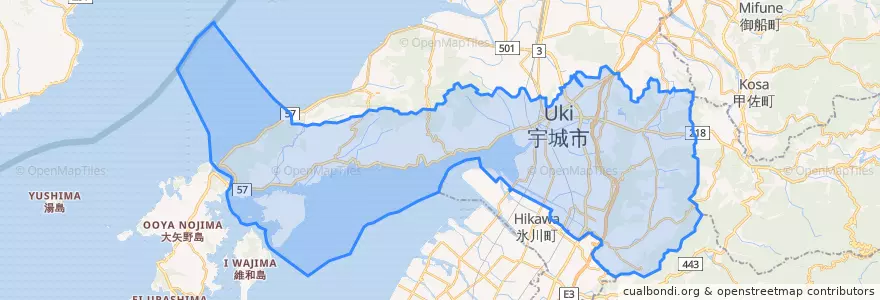 Mapa de ubicacion de 宇城市.